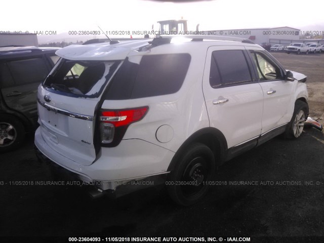 1FM5K8D88FGC28385 - 2015 FORD EXPLORER XLT WHITE photo 4