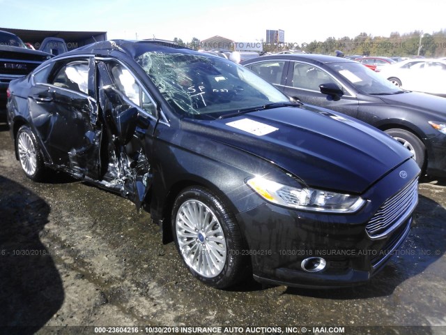 3FA6P0RU8ER372646 - 2014 FORD FUSION TITANIUM HEV BLACK photo 1