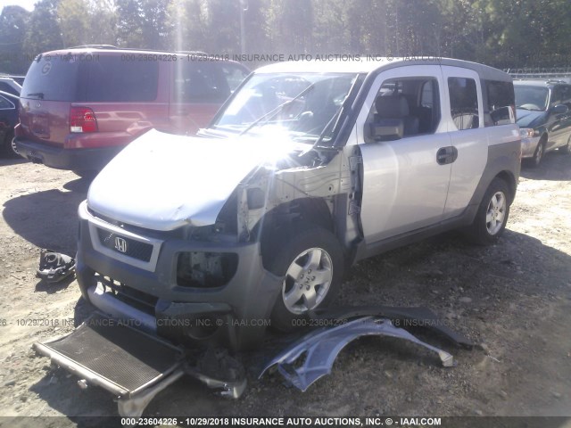 5J6YH18584L000215 - 2004 HONDA ELEMENT EX SILVER photo 2