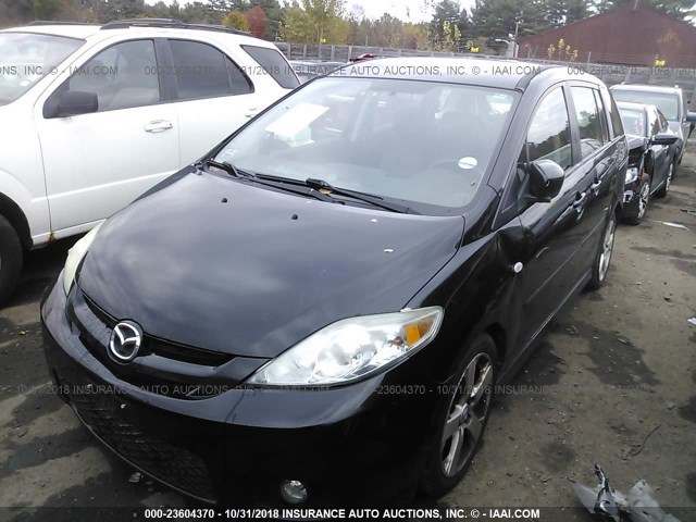 JM1CR29L570156055 - 2007 MAZDA 5 BLACK photo 2