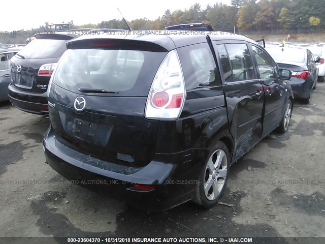 JM1CR29L570156055 - 2007 MAZDA 5 BLACK photo 4