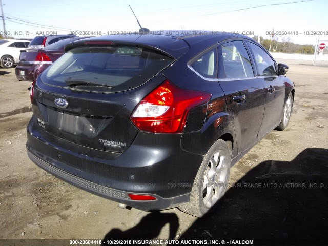 1FADP3N24DL379118 - 2013 FORD FOCUS TITANIUM BLACK photo 4