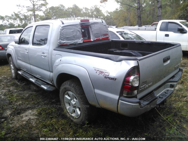 3TMJU4GN7AM099884 - 2010 TOYOTA TACOMA DOUBLE CAB PRERUNNER SILVER photo 3