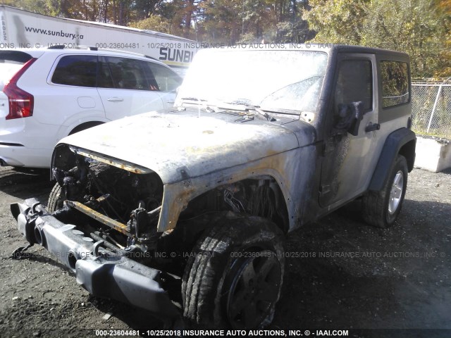 1J4AA2D15BL634674 - 2011 JEEP WRANGLER SPORT SILVER photo 2