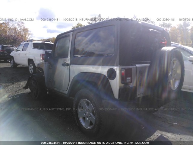 1J4AA2D15BL634674 - 2011 JEEP WRANGLER SPORT SILVER photo 3