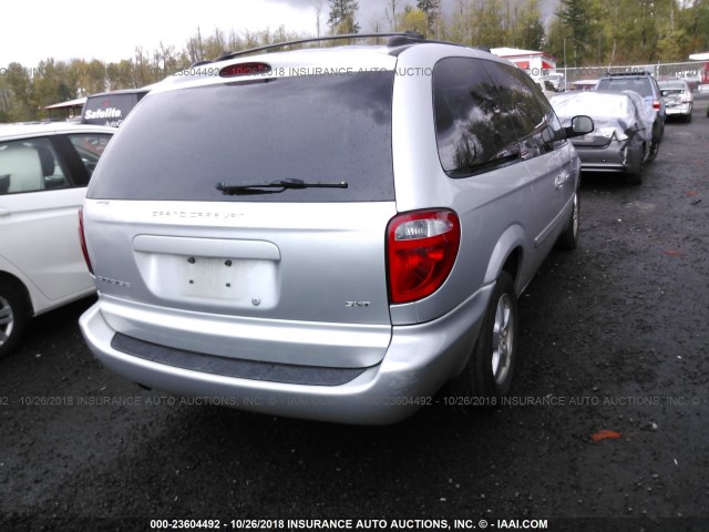 2D4GP44L15R419867 - 2005 DODGE GRAND CARAVAN SXT SILVER photo 4