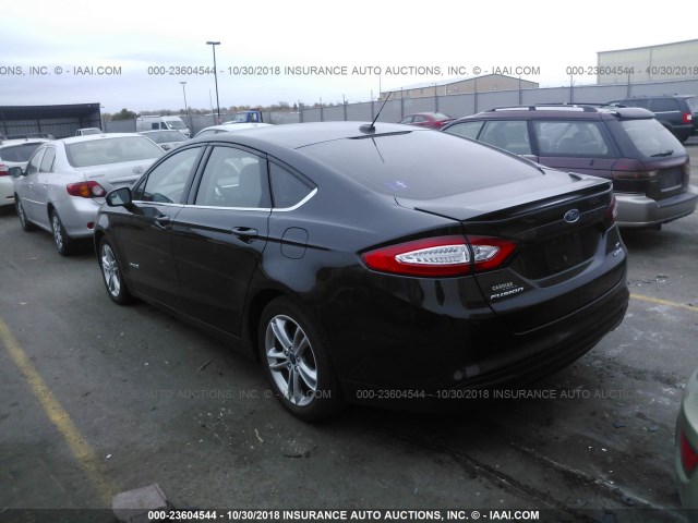 3FA6P0LU1FR294091 - 2015 FORD FUSION SE HYBRID BLACK photo 3