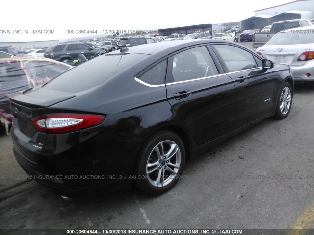 3FA6P0LU1FR294091 - 2015 FORD FUSION SE HYBRID BLACK photo 4