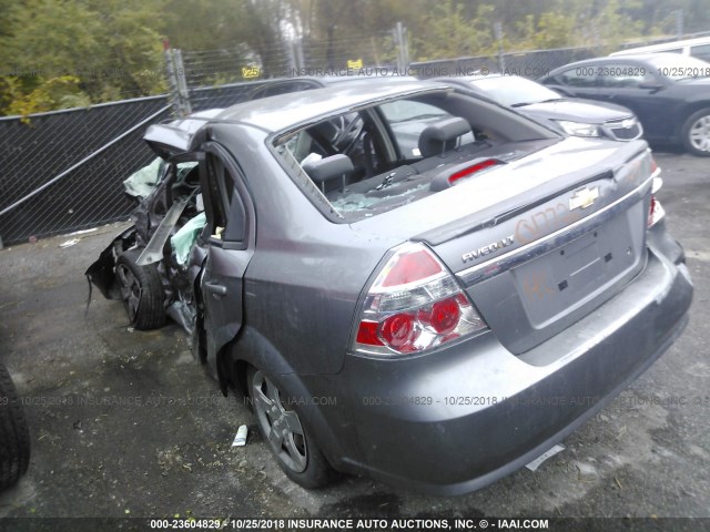 KL1TG5DE3AB116785 - 2010 CHEVROLET AVEO LT GRAY photo 3