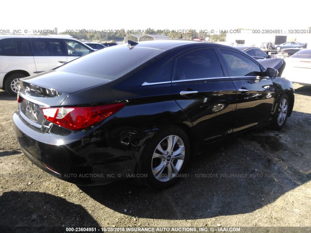 5NPEC4AC4CH378326 - 2012 HYUNDAI SONATA SE/LIMITED BLACK photo 4