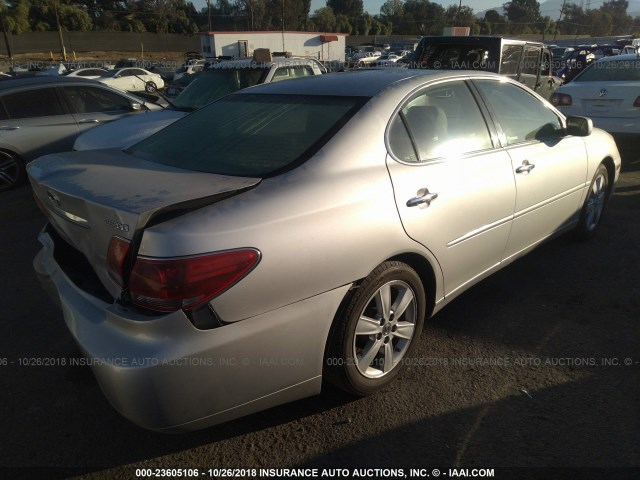 JTHBA30G855101400 - 2005 LEXUS ES 330 SILVER photo 4