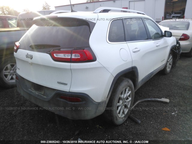 1C4PJMCB2GW118722 - 2016 JEEP CHEROKEE LATITUDE WHITE photo 4