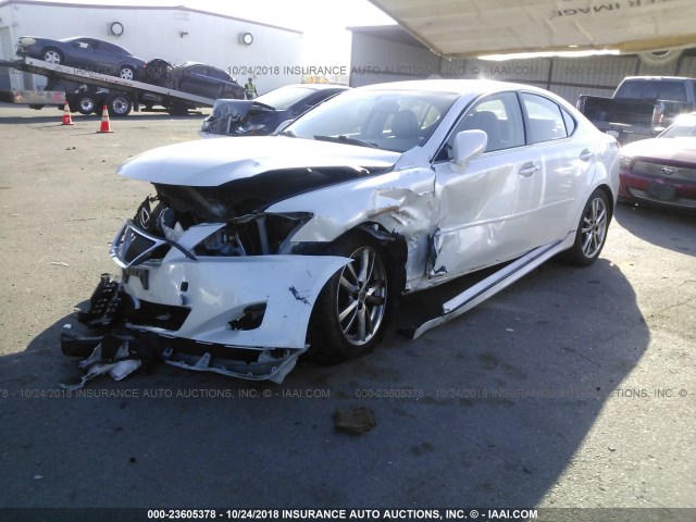 JTHBK262585081663 - 2008 LEXUS IS 250 WHITE photo 2