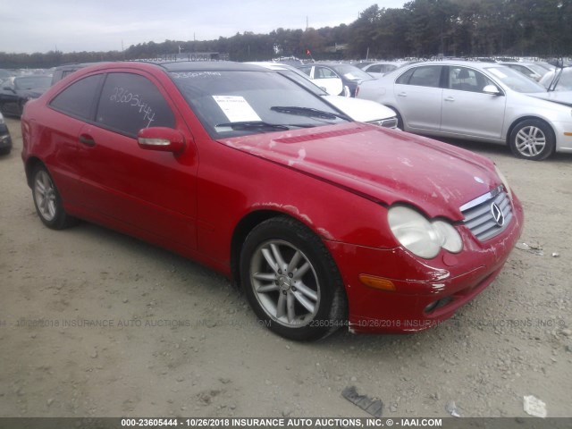 WDBRN47J12A368469 - 2002 MERCEDES-BENZ C 230K SPORT COUPE RED photo 1