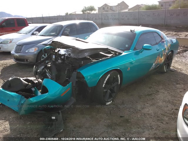 2C3CDZFJ4FH700795 - 2015 DODGE CHALLENGER R/T SCAT PACK BLUE photo 2
