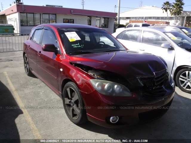 JM1BK343761498547 - 2006 MAZDA 3 HATCHBACK RED photo 1