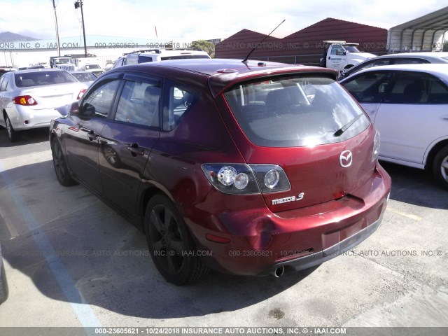 JM1BK343761498547 - 2006 MAZDA 3 HATCHBACK RED photo 3