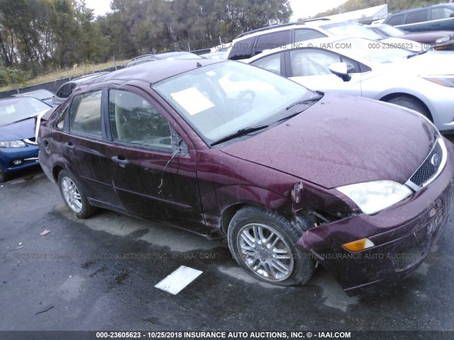 1FAFP34NX7W111844 - 2007 FORD FOCUS ZX4/S/SE/SES MAROON photo 1