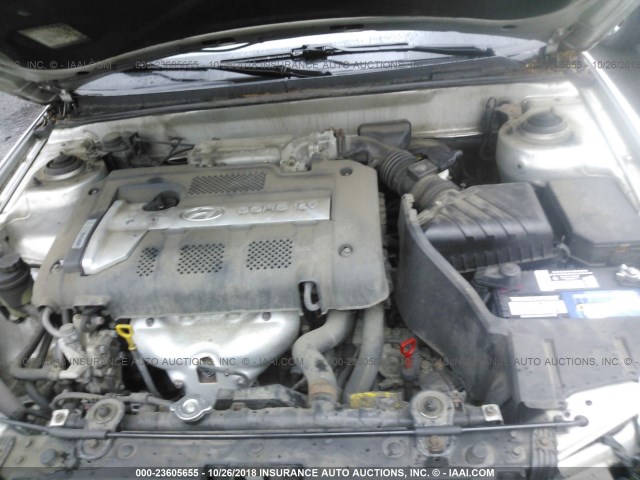 KMHDN46D64U750078 - 2004 HYUNDAI ELANTRA GLS/GT SILVER photo 10