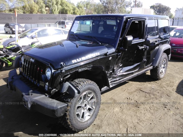 1C4HJWFG4HL688019 - 2017 JEEP WRANGLER UNLIMITE RUBICON BLACK photo 2