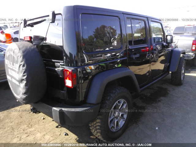 1C4HJWFG4HL688019 - 2017 JEEP WRANGLER UNLIMITE RUBICON BLACK photo 4