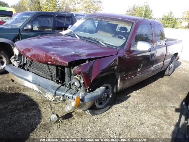 2GCEC19V4X1209404 - 1999 CHEVROLET SILVERADO C1500 BURGUNDY photo 2