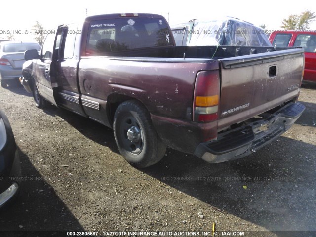 2GCEC19V4X1209404 - 1999 CHEVROLET SILVERADO C1500 BURGUNDY photo 3