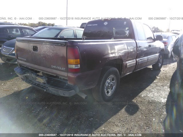 2GCEC19V4X1209404 - 1999 CHEVROLET SILVERADO C1500 BURGUNDY photo 4