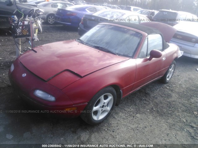 JM1NA3517P0411962 - 1993 MAZDA MX-5 MIATA RED photo 2