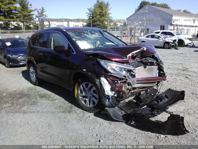 2HKRM4H78FH640201 - 2015 HONDA CR-V EXL BURGUNDY photo 1