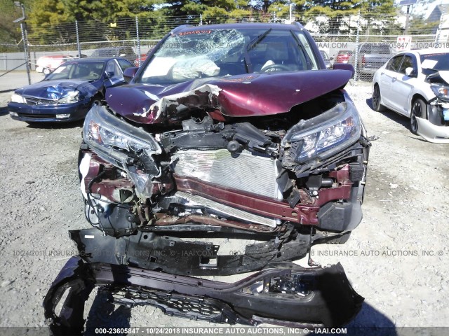 2HKRM4H78FH640201 - 2015 HONDA CR-V EXL BURGUNDY photo 6