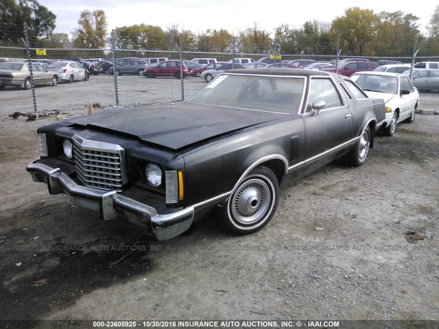 7G87F235523 - 1977 FORD THUNDERBIRD  BLACK photo 2