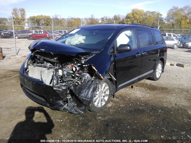 5TDDK3DC0GS129106 - 2016 TOYOTA SIENNA XLE/LIMITED BLACK photo 2