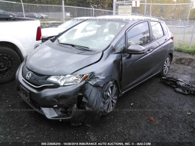 JHMGK5H86HS002995 - 2017 HONDA FIT EX/EXL GRAY photo 2