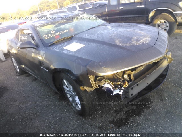 2G1FA1E31E9138412 - 2014 CHEVROLET CAMARO LS GRAY photo 1