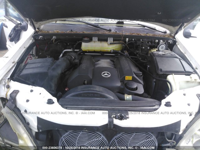 4JGAB54E2YA149450 - 2000 MERCEDES-BENZ ML 320 WHITE photo 10