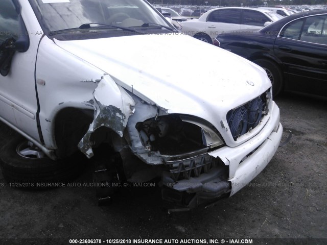 4JGAB54E2YA149450 - 2000 MERCEDES-BENZ ML 320 WHITE photo 6