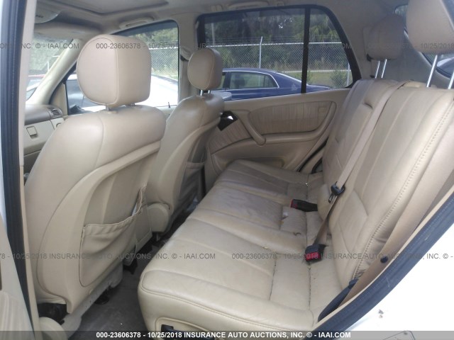 4JGAB54E2YA149450 - 2000 MERCEDES-BENZ ML 320 WHITE photo 8