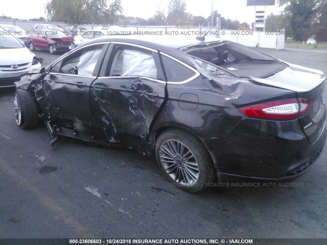 3FA6P0LU0DR191564 - 2013 FORD FUSION SE HYBRID BLACK photo 3