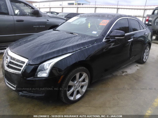 1G6AB5RAXE0119210 - 2014 CADILLAC ATS LUXURY BLACK photo 2