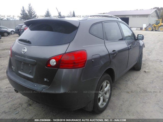 JN8AS58T59W321086 - 2009 NISSAN ROGUE S/SL BROWN photo 4