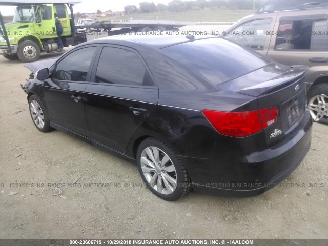 KNAFW4A30A5274759 - 2010 KIA FORTE SX BLACK photo 3