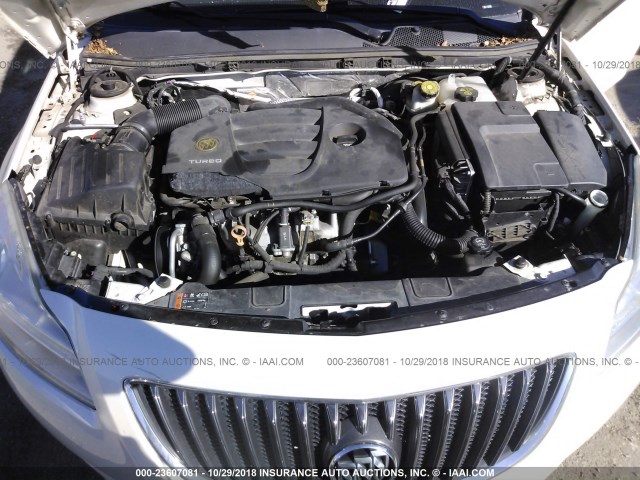 2G4GS5EV7C9145780 - 2012 BUICK REGAL PREMIUM WHITE photo 10