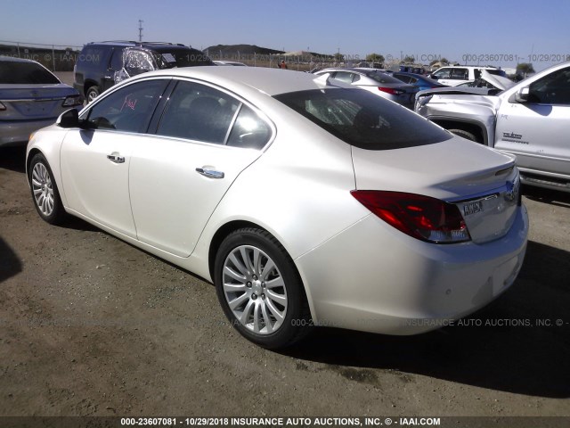 2G4GS5EV7C9145780 - 2012 BUICK REGAL PREMIUM WHITE photo 3