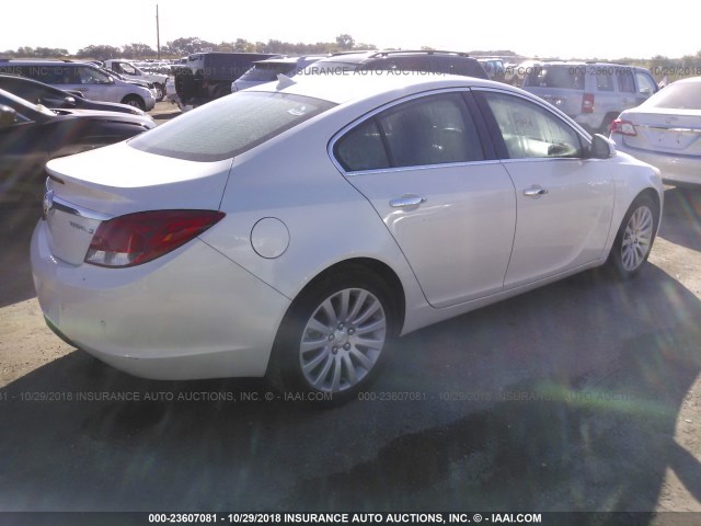 2G4GS5EV7C9145780 - 2012 BUICK REGAL PREMIUM WHITE photo 4