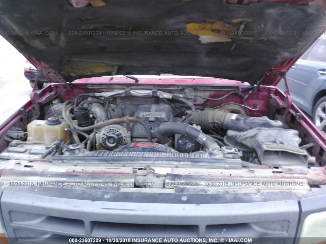 2FTHF25F8SCA53776 - 1995 FORD F250 RED photo 10