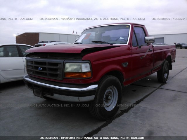 2FTHF25F8SCA53776 - 1995 FORD F250 RED photo 2