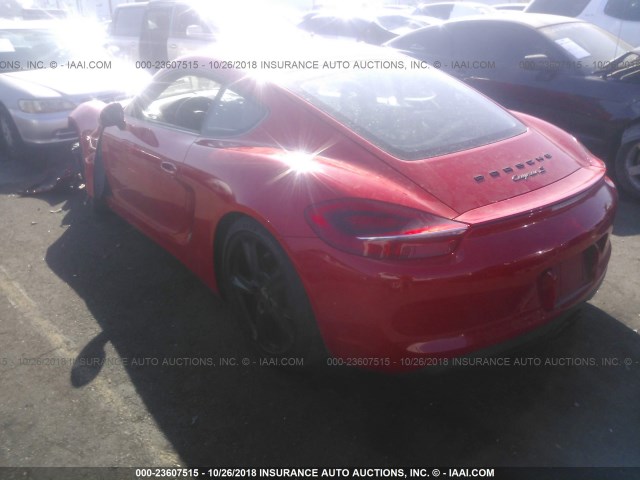 WP0AB2A89EK192500 - 2014 PORSCHE CAYMAN S RED photo 3