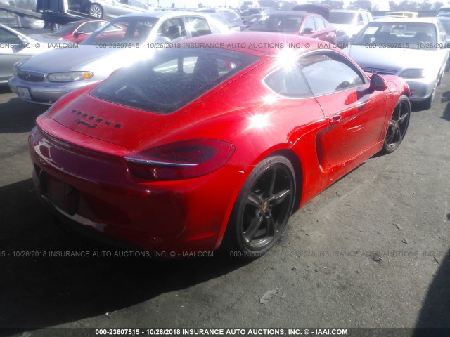 WP0AB2A89EK192500 - 2014 PORSCHE CAYMAN S RED photo 4