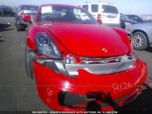 WP0AB2A89EK192500 - 2014 PORSCHE CAYMAN S RED photo 6